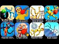 Puppet smash,Ragdoll killer,Kick and break,Annoying uncle punch,Puppet bone,Kick loser,Grab throw.