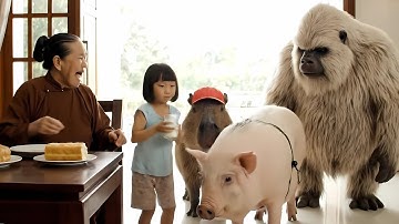 Capybara và bà - Bà Nhờ capy đi chợ mua thịt heo vài cái kết #capybara