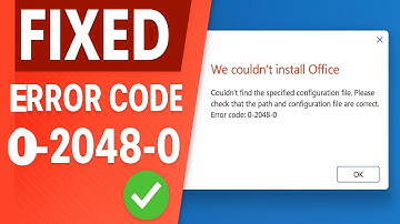 Vaste foutcode 0-2048(0) Kan Office niet installeren | Kan het opgegeven configuratiebestand niet...