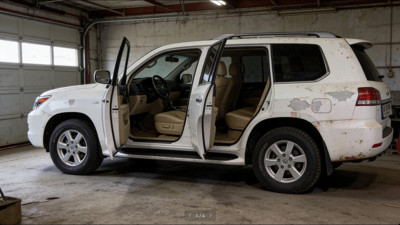 Полная реставрация Lexus 570 – превращение старого автомобиля в совершенно новый супервнедорожник!