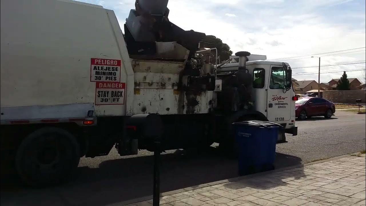 El Paso Disposal trash truck dumping trash YouTube