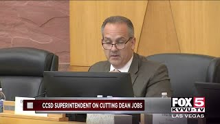 CCSD Superintendent Jara talks dean positions and budget cuts