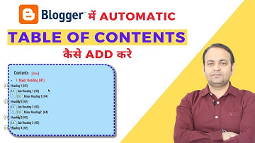 How To Add Automatic Table Of Contents In Blogger Post 2021 (HINDI) | Techno Vedant