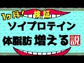 【ダイエット】騙されるな！ソイプロテインは体脂肪増加する説を１ヶ月間検証