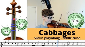 Cabbages fiddle/violin play-along (beginner to intermediate)