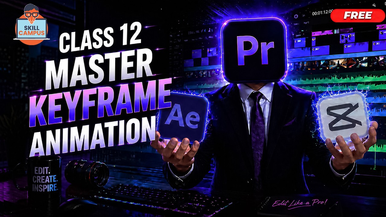 Premiere Pro Course Class 12 🎬 | Master Keyframe Animation in Hindi ...