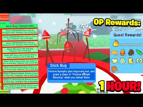 How I Completed Stick Bugs Beesmas Quest In 1 Hour! (Bee Swarm Simulator)