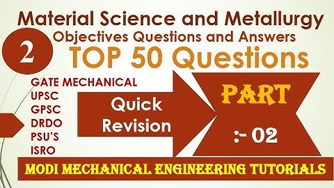Material Science Objective Questions And Answers Part 2, Mechanical Engineering mcq