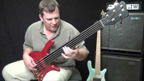Warwick Streamer Stage 1 Fretless 5 String Bass Demo - Andy Irvine