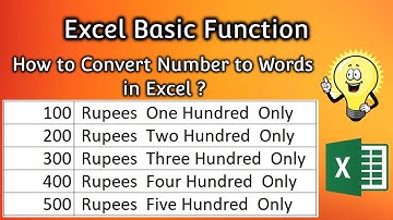 How to Convert Number to Words in Excel in Tamil