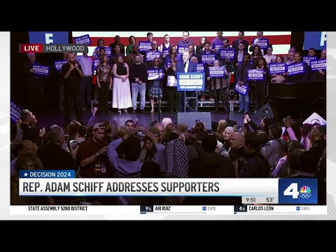 'Ceasefire' protesters interrupt Rep. Adam Schiff’s Super Tuesday victory speech