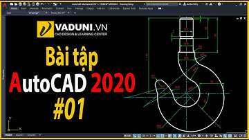 Học AutoCAD cơ bản // Bài tập luyện vẽ AutoCAD 2D cơ bản - Bài 1