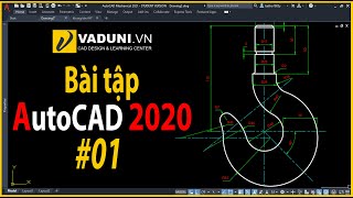 Học AutoCAD cơ bản // Bài tập luyện vẽ AutoCAD 2D cơ bản - Bài 1