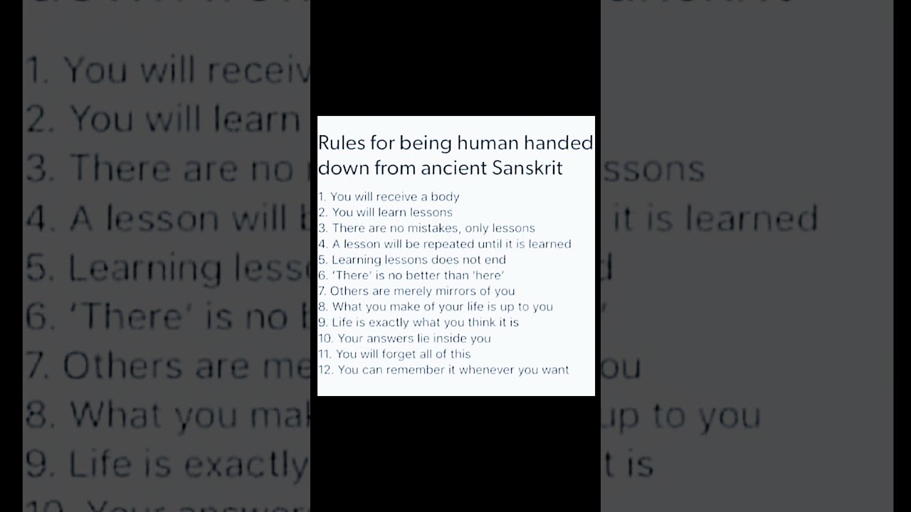 Rules for Life/The Game Are Simple, But Not Easy 