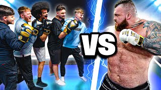 World's STRONGEST Man VS 5 Fighters!! | FULL BOXING FIGHT (Knockout)  Eddie Hall