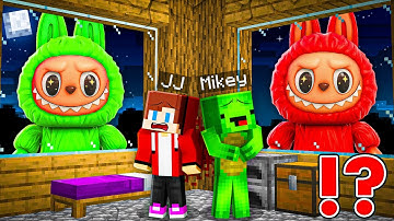 JJ and Mikey Hide From SCARY Fake JJ MIKEY LABUBU - in Minecraft Maizen!