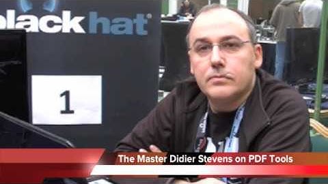 Blackhat Amsterdam 2012: ToolsTube with Didier Stevens on PDF Tools