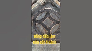 Đồng tiền nằm giữa cửa sắt 4 cánh #lamcuasattaitphcm #cuasat4canh #cuasat4canhdongtien #cuasatdep