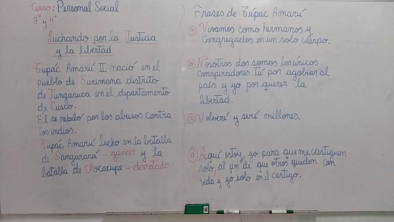 Tupac amaru II (3 y 4 grado) 😁👦👧 - YouTube