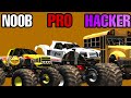 NOOB vs PRO vs HACKER - Monster Truck Destruction