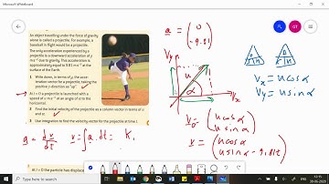 Ex12D: IB HL AI Maths, Oxford; vector projectile motion investigation, making general formulas (GTU)
