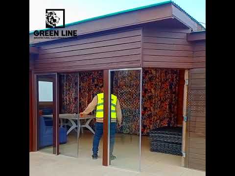 تقفيل بلكونات غرف زجاج سيكوريت اعمال ديكوريه احدث جرار مفصلي ابواب عازل اتربه والحراره والامطار