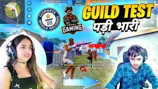 GUILD TEST PRANK ON CUTE V BADGE GIRL 😱🔥 1 vs 4 - garena free fire