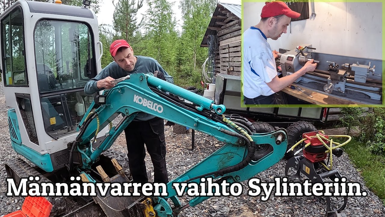 Kobelcon sylinterin korjaus - Männänvarsi poikki