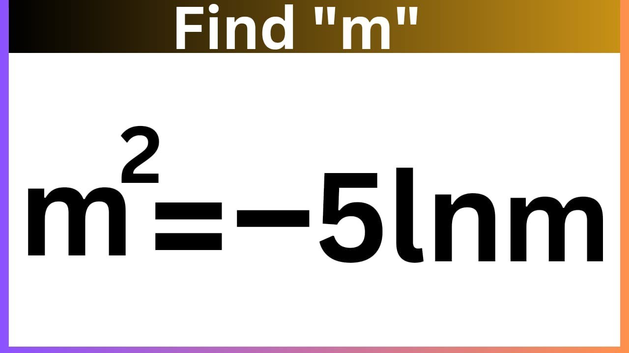 can you solve | logarithmic equation | math Olympiad - YouTube