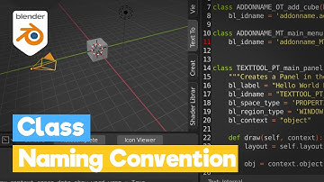 Blender Python Tutorial : Class Naming Convention [learn python for beginners]