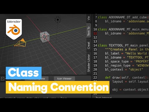 Blender Python Tutorial : Class Naming Convention [learn python for beginners]