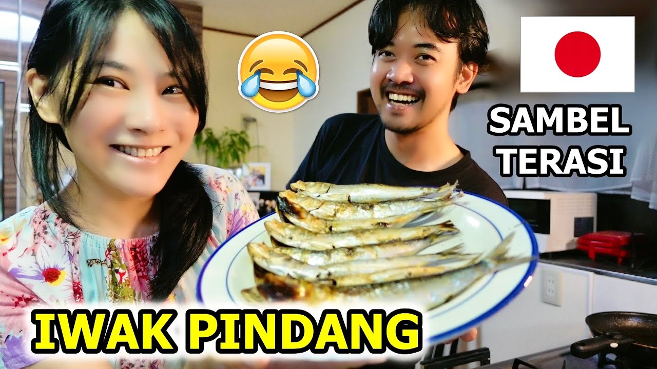 REAKSI ISTRI JEPANG MAKAN IWAK PINDANG SAMBEL TERASI