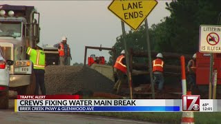 Crews repair water main break at Brier Creek