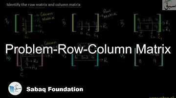 Problem-Row-Column Matrix, Math Lecture | Sabaq.pk