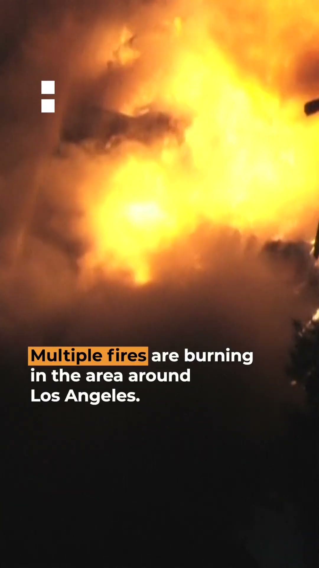 Burning house collapses in California wildfires | AJ#shorts