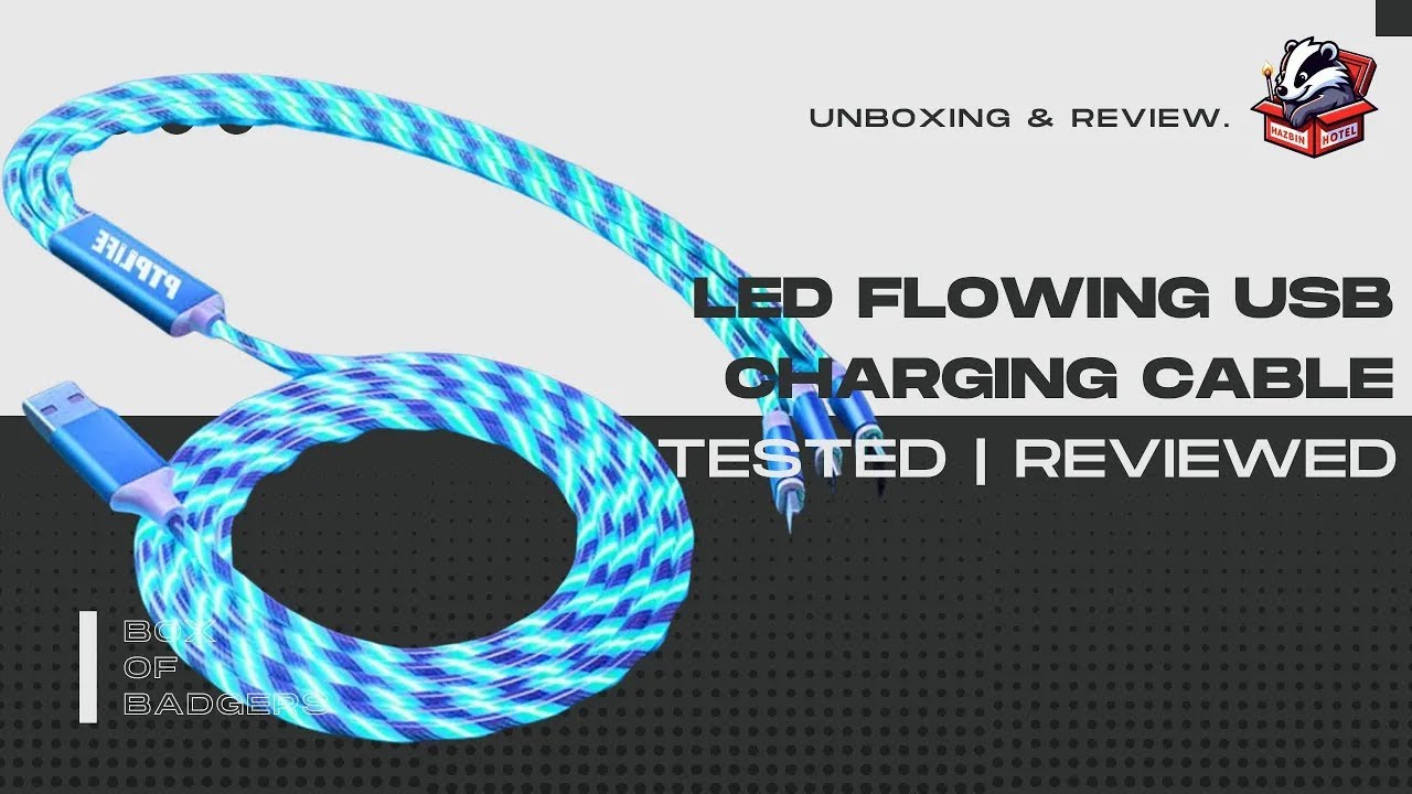 Светодиодный USB-кабель 3 в 1 со световыми эффектами для зарядки Type-C, обзор