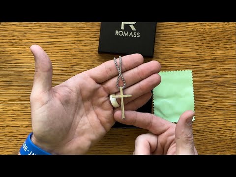 Romass Cross Necklace For Men - YouTube