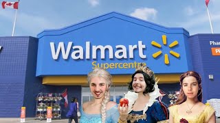 MrBeast, Chris, Karl in Walmart Being Disney Princesses