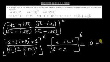 Question 8iii tutorial sheet 3 COMPLEX MUNBERS