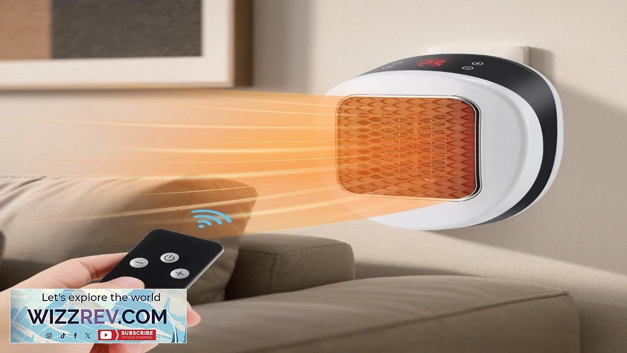 Портативный электрический обогреватель для комнаты с дистанционным управлением, подключаемый к ро...