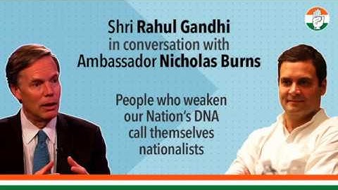Shri Rahul Gandhi In conversation with Ambassador Nicholas Burns on the Covid19 crisis