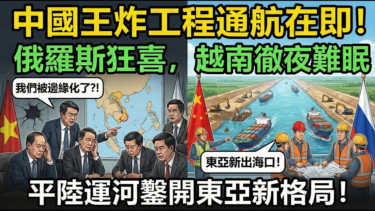 平陸運河通航：將重塑東亞格局，越南慌了：過路費徹底泡湯