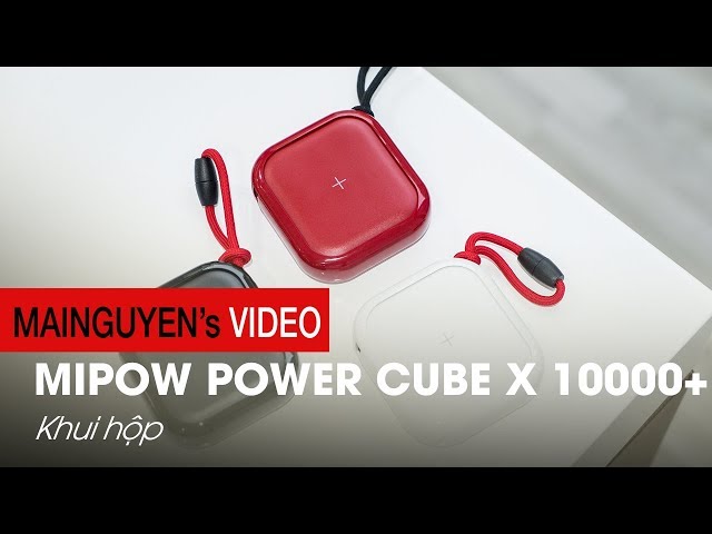 Khui hộp Pin dự phòng kiêm sạc không dây nhỏ nhất thế giới Mipow Cube X 10000+ - www.mainguyen.vn