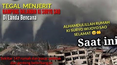 Baru Saja Tornado Dahsyat Sapu Tegal Hari Ini, Ratusan Rumah & Pasar Ancur,Angin Beliung Pagerbarang