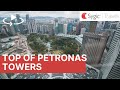 360 video: Top of Petronas Towers, Kuala Lumpur, Malaysia