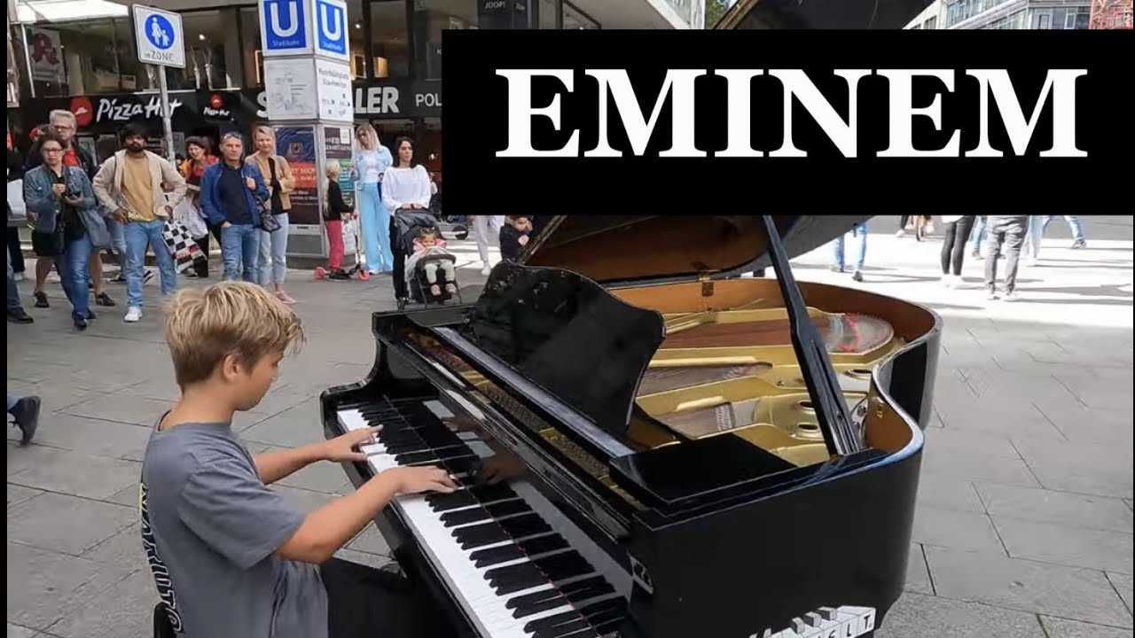 EMINEM - Till I Collapse - Piano in Public - Street Piano Performance by David Leon