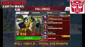 [*/\*] Transformers: Earth Wars - FULL CIRCLE Alliance Event - Total 914 Battle Points