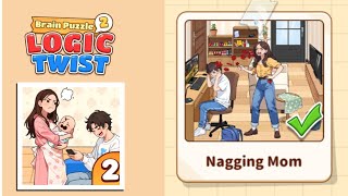 Brain Puzzle 2: Logic Twist Level 24 | nagging mom Gameplay screenshot 4