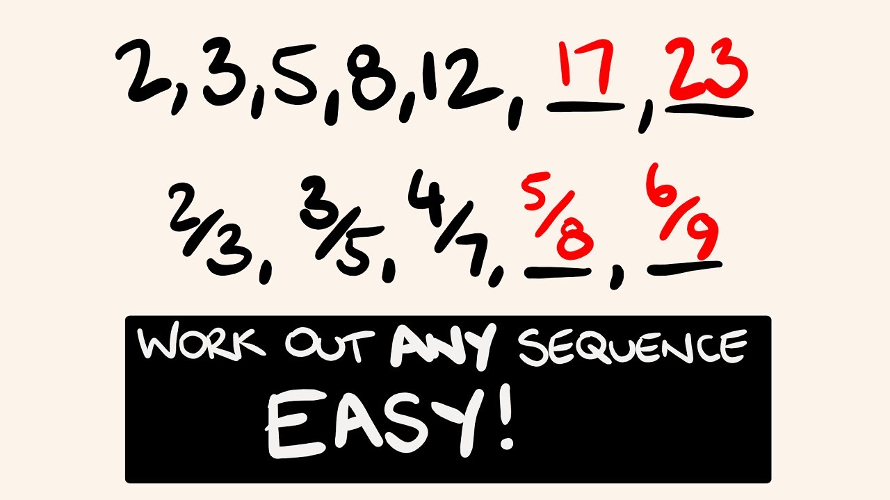 EASY WAY to work out Sequences - Maths Tips and tricks