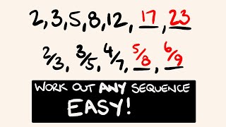 EASY WAY to work out Sequences  Maths Tips and tricks